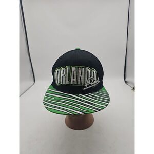 ORLANDO Florida Hat Baseball Ball Cap Adjustable SNAPBACK Green Black Stripes